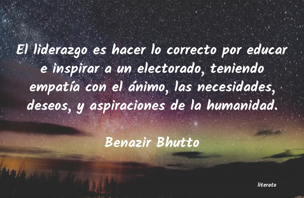 Frases de Benazir Bhutto