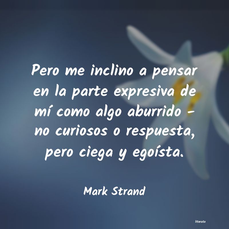 Frases de Mark Strand
