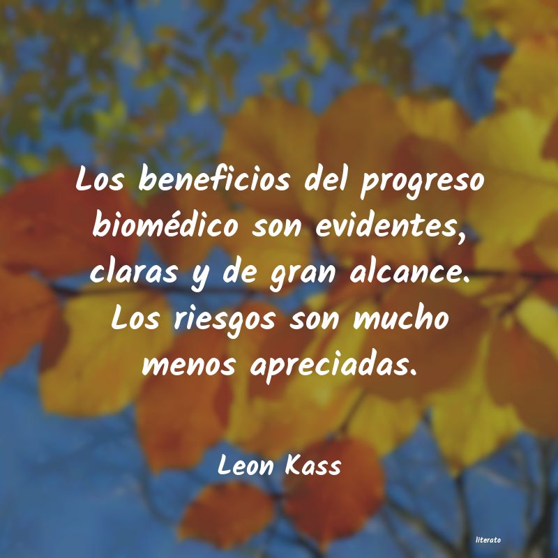 frases de Leon Kass