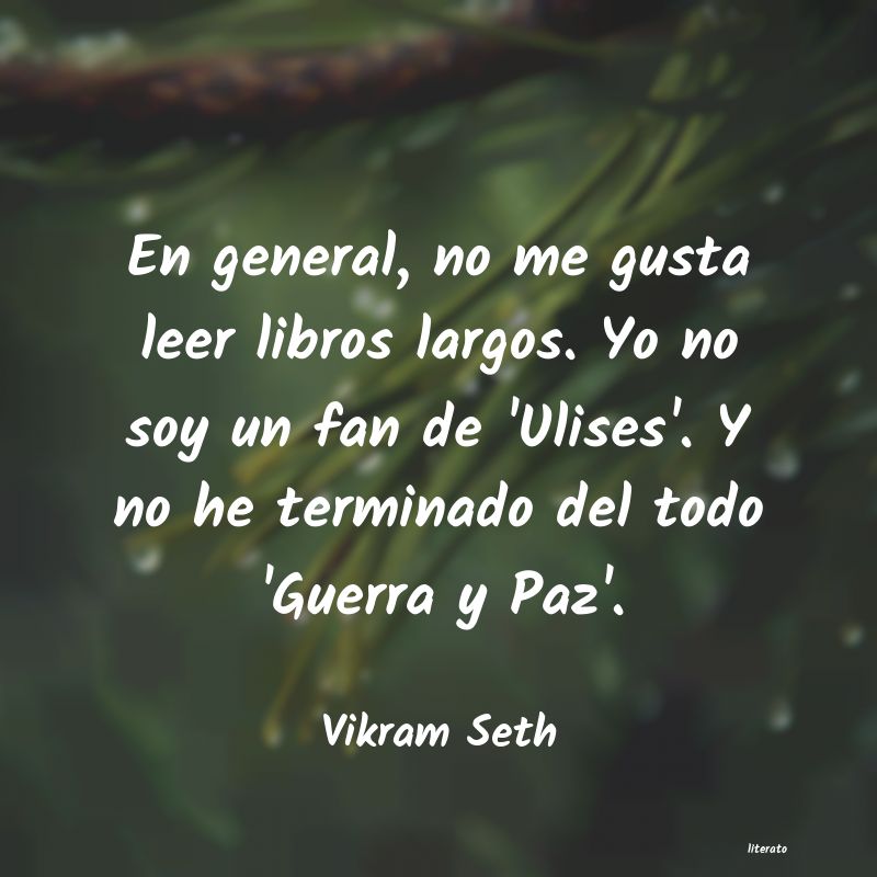 Frases de Vikram Seth