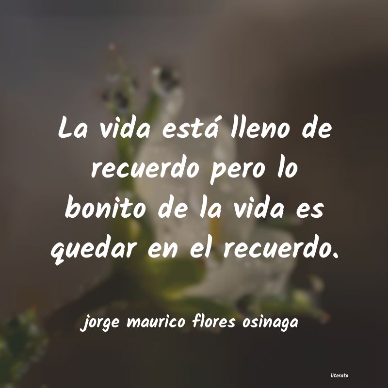 Frases de jorge maurico flores osinaga