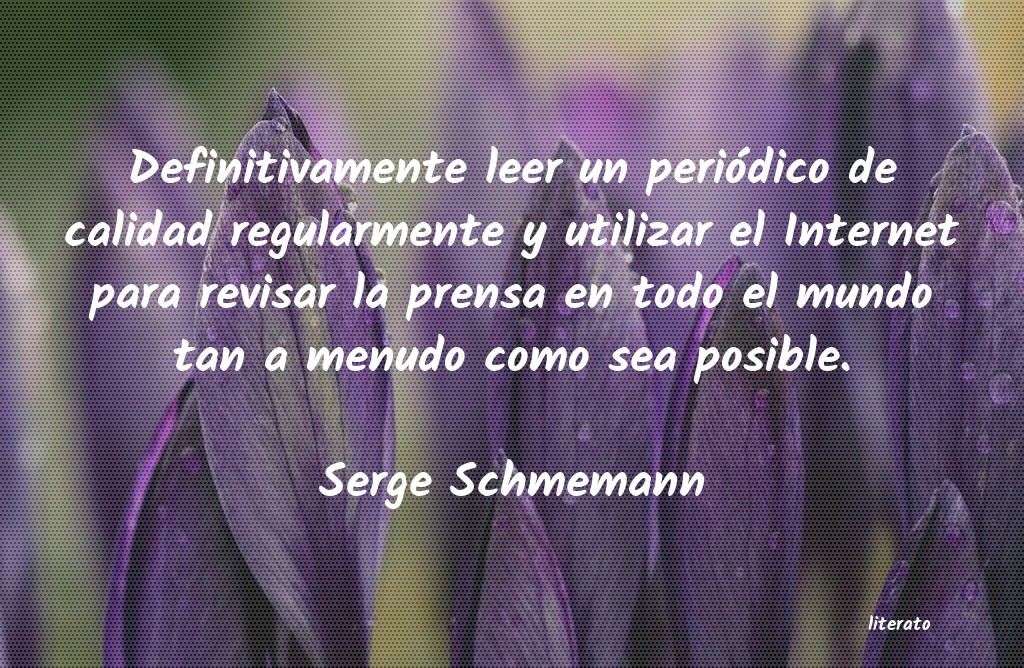 Frases de Serge Schmemann