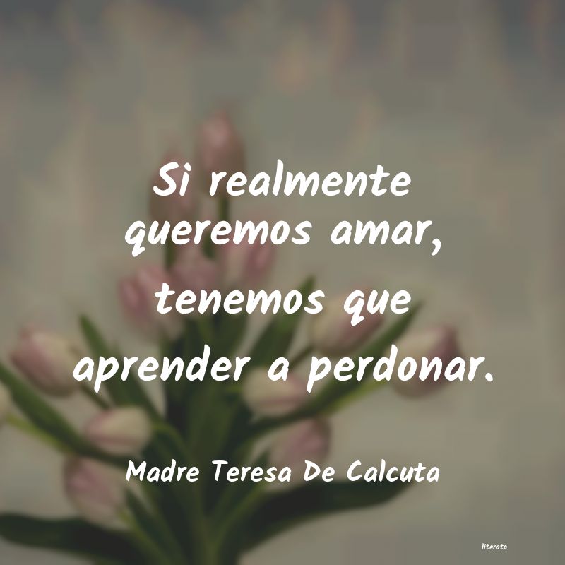 madre teresa calcuta queremos amar aprender perdonar