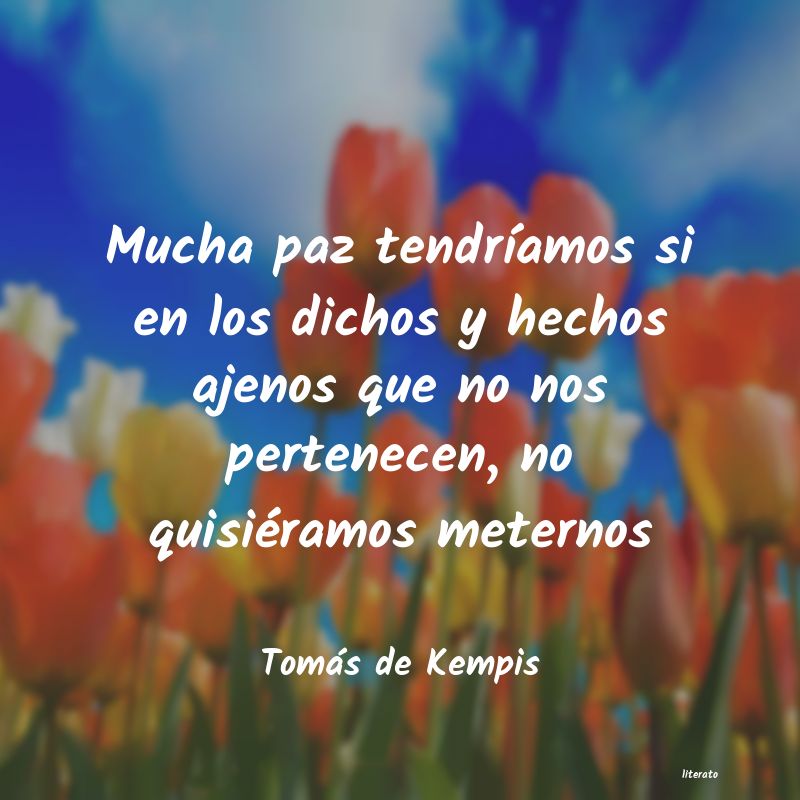 Frases de Tomás de Kempis