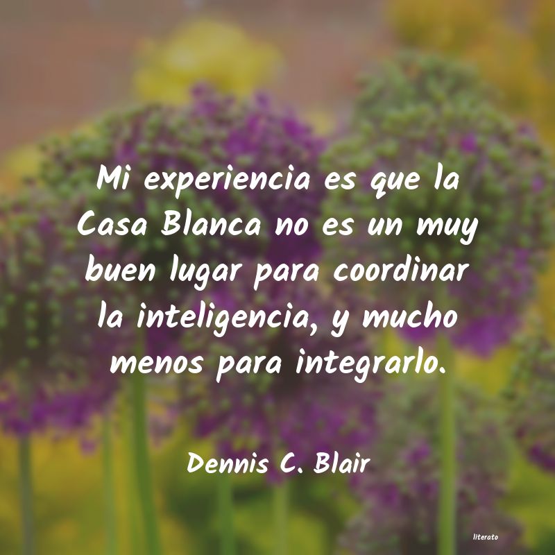 Frases de Dennis C. Blair