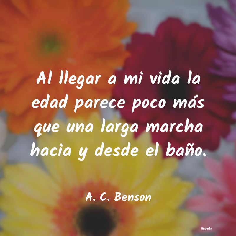 frases de A. C. Benson