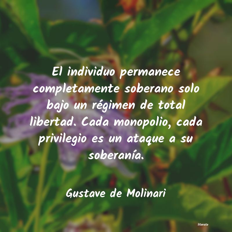 frases de Gustave de Molinari