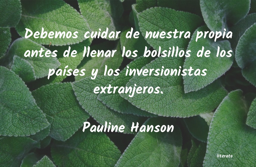 Frases de Pauline Hanson