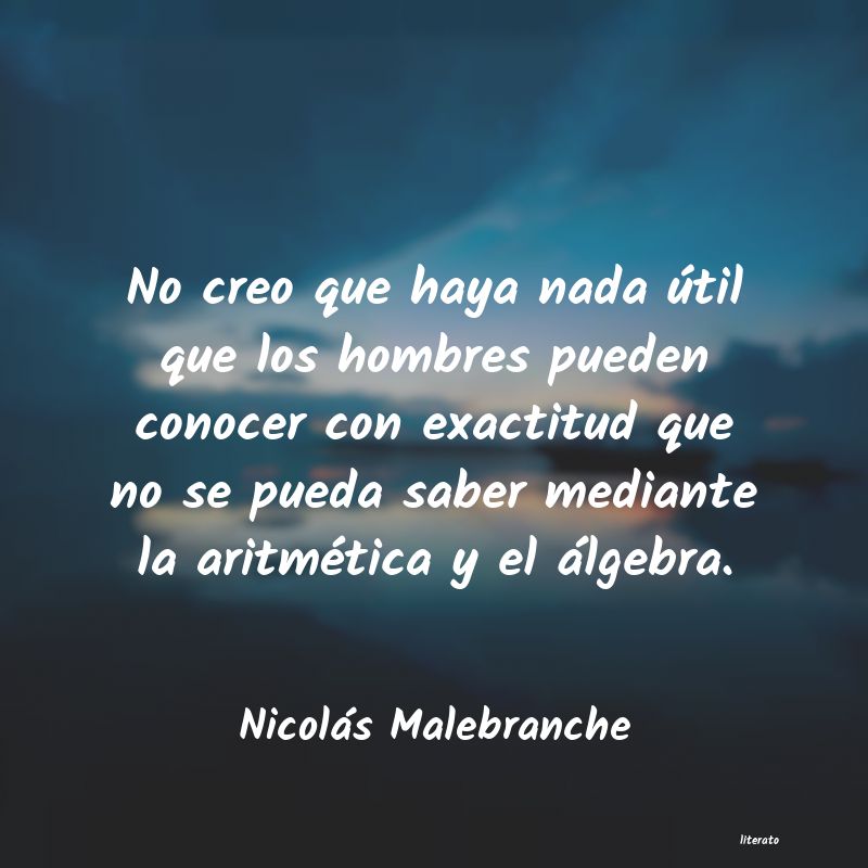 frases de Nicolás Malebranche