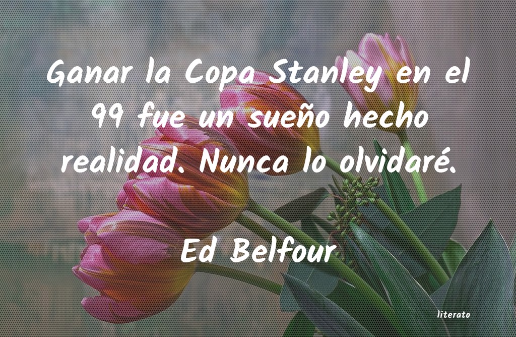 Frases de Ed Belfour