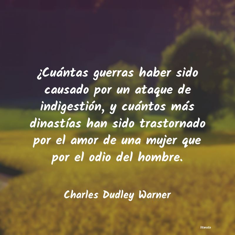 Frases de Charles Dudley Warner