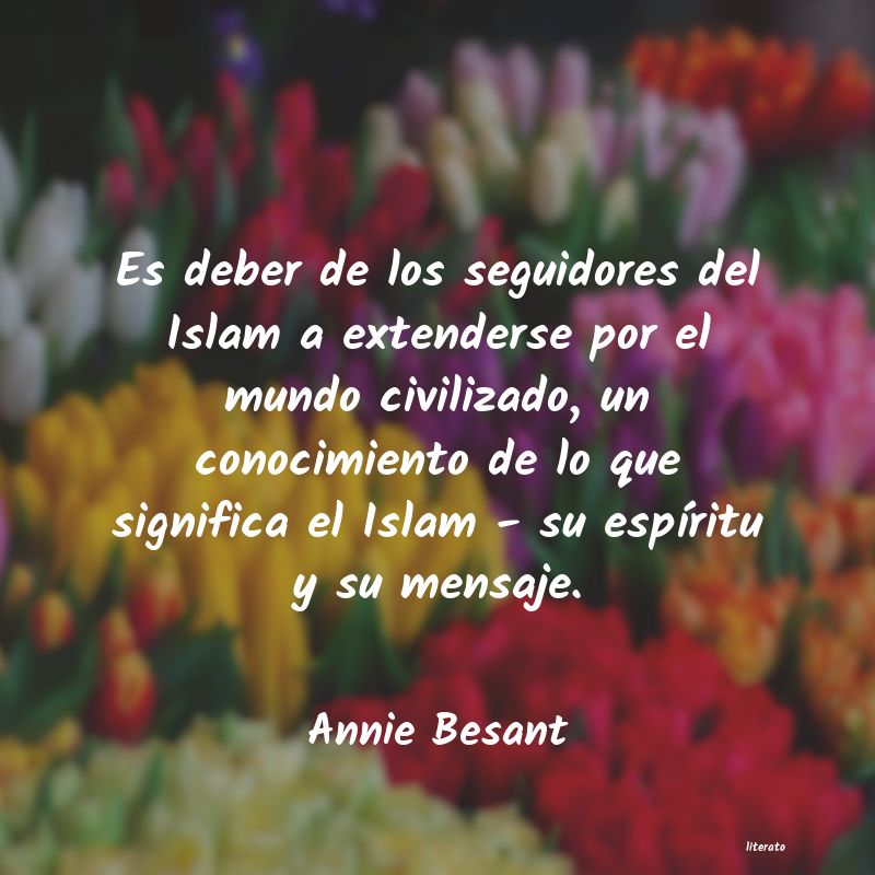 Frases de Annie Besant