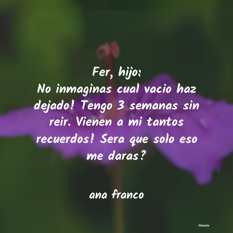 frases de ana franco