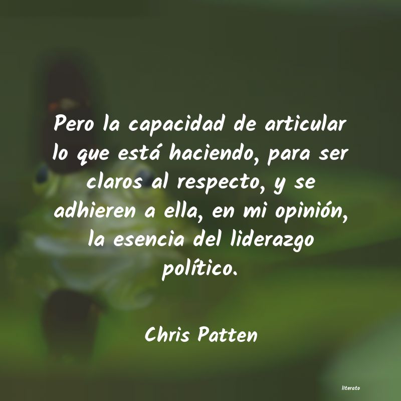 frases de Chris Patten