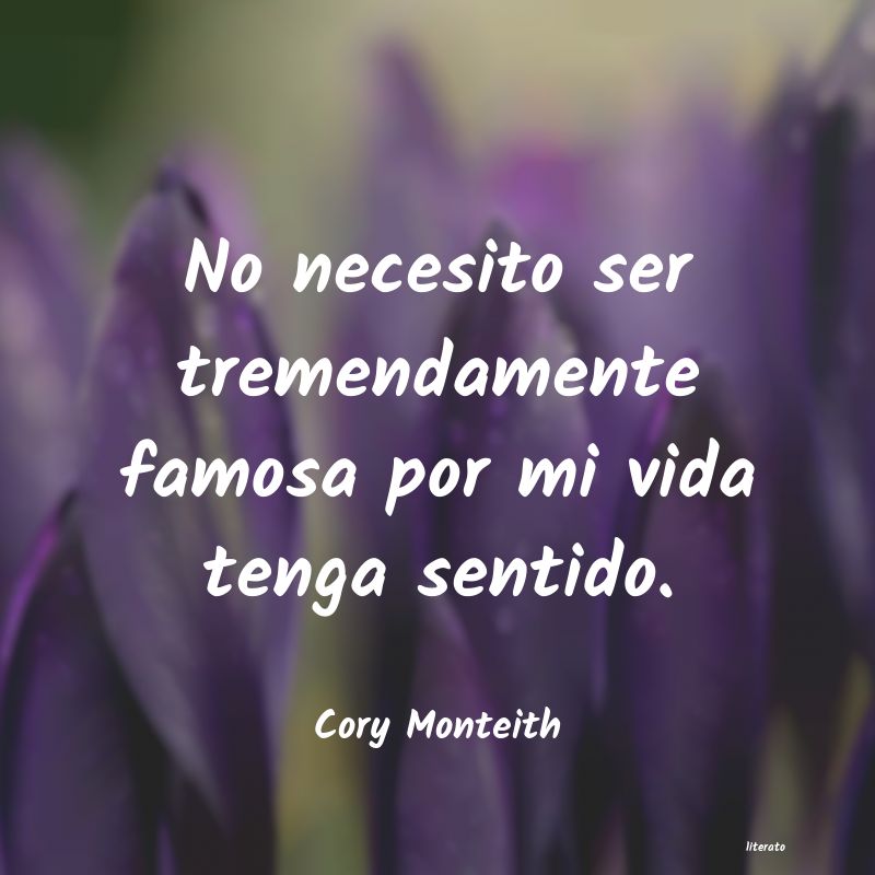 frases de Cory Monteith