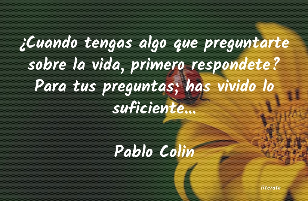 Frases de Pablo Colin