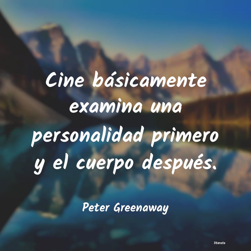 frases de Peter Greenaway