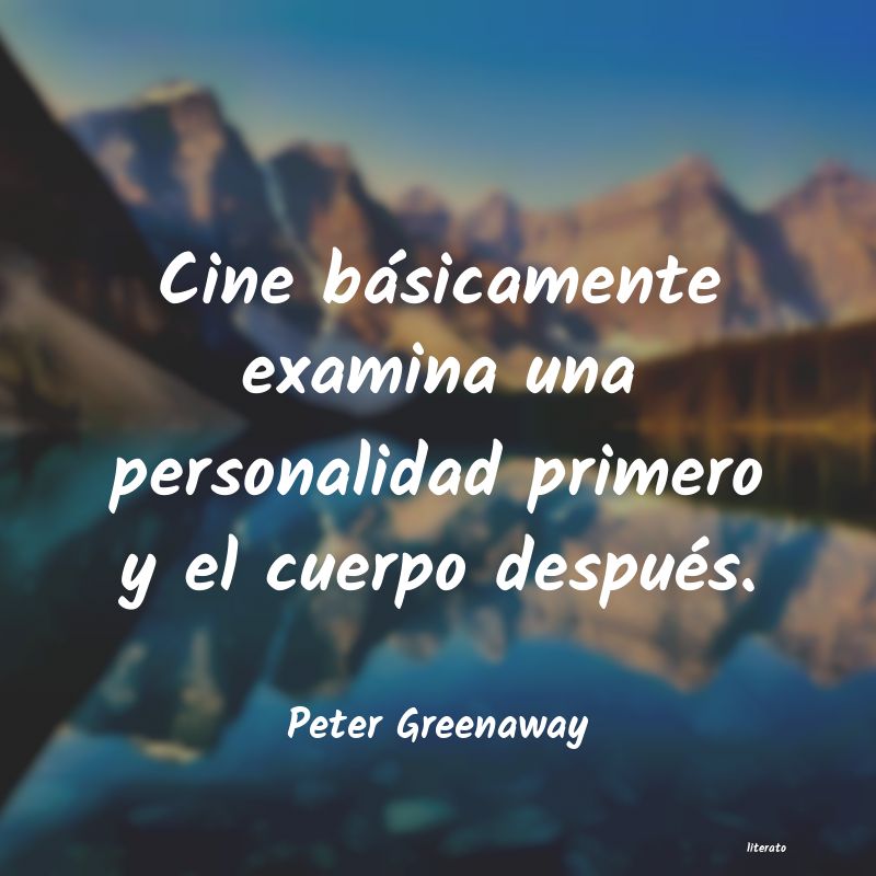 Frases de Peter Greenaway