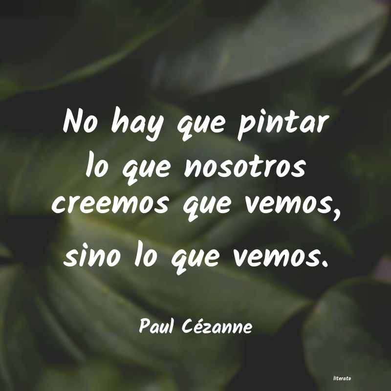 frases de Paul Cézanne