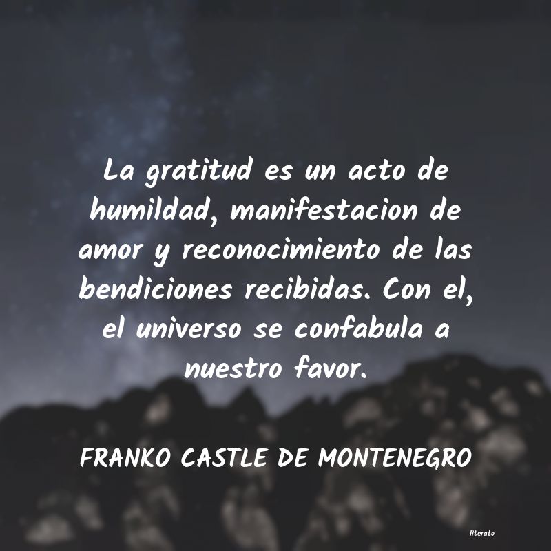 Frases de FRANKO CASTLE DE MONTENEGRO