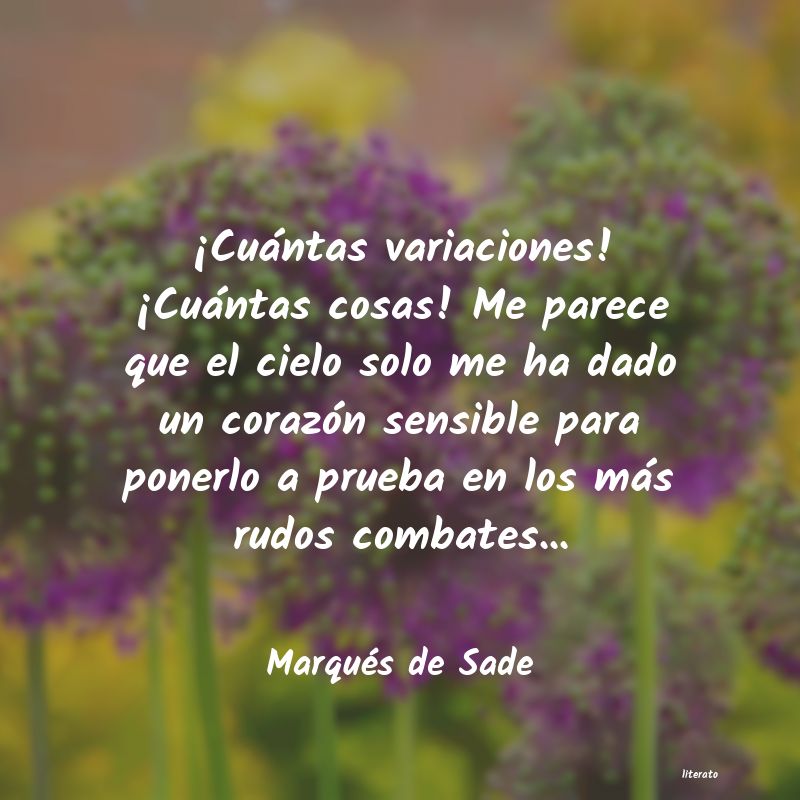 frases de Marqués de Sade