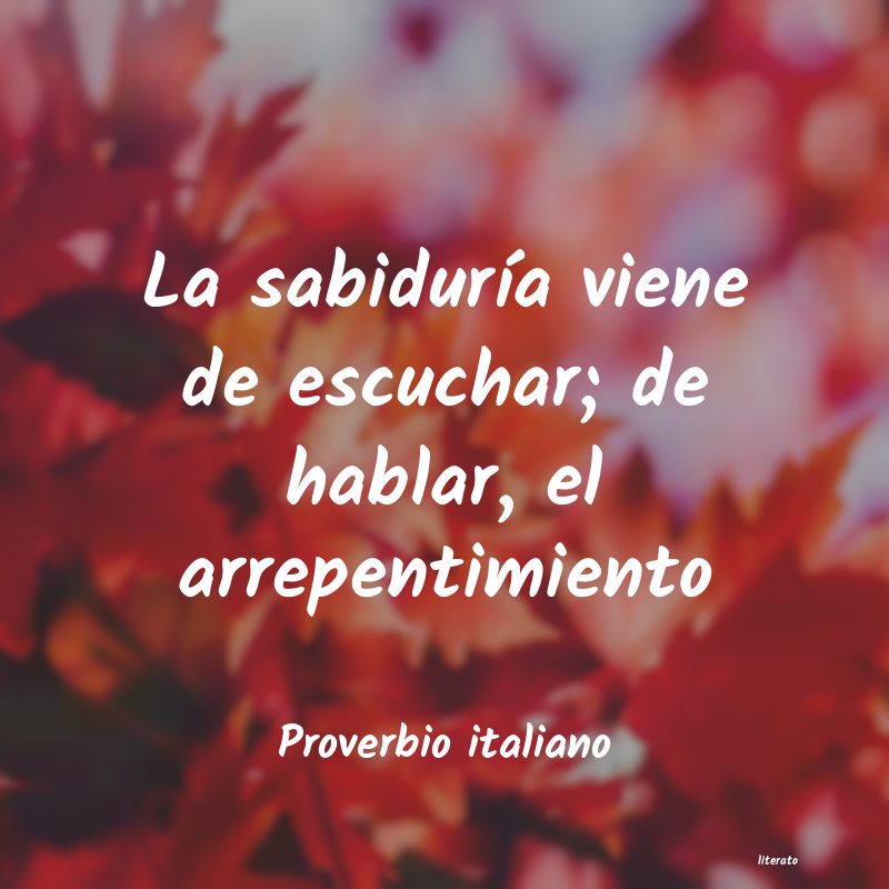 Frases de Proverbio italiano