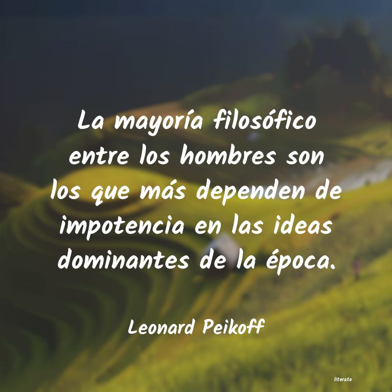 <ol class='breadcrumb' itemscope itemtype='http://schema.org/BreadcrumbList'>
<li itemprop='itemListElement'><a href='/autores/'>Autores</a></li>
<li itemprop='itemListElement'><a href='/autor/leonard_peikoff/'>leonard peikoff</a></li>
</ol>