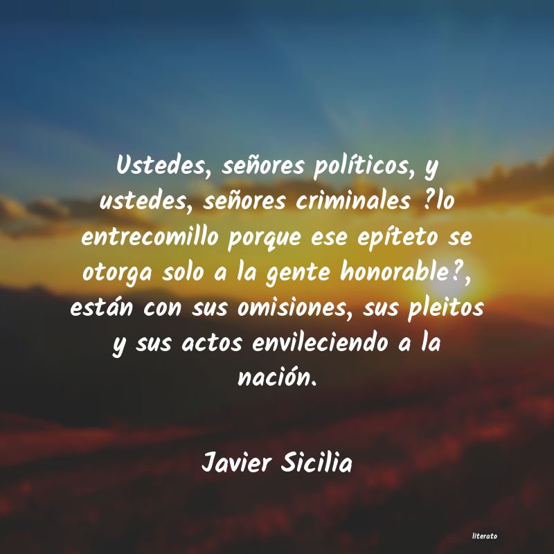 frases de Javier Sicilia