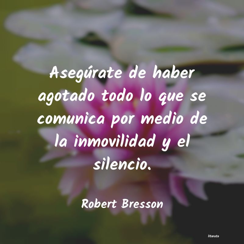 frases de Robert Bresson
