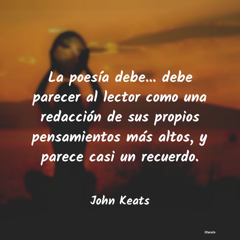 Frases de John Keats