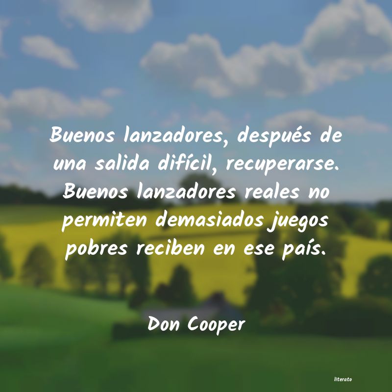 Frases de Don Cooper