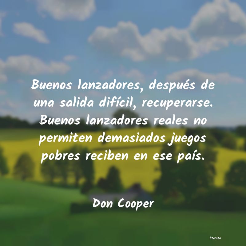 frases de Don Cooper