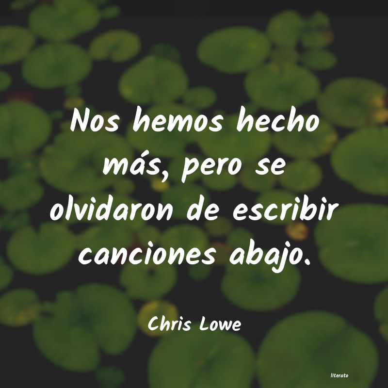 Frases de Chris Lowe