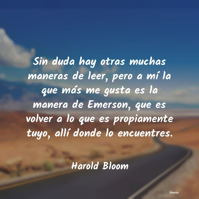 Frases de Harold Bloom