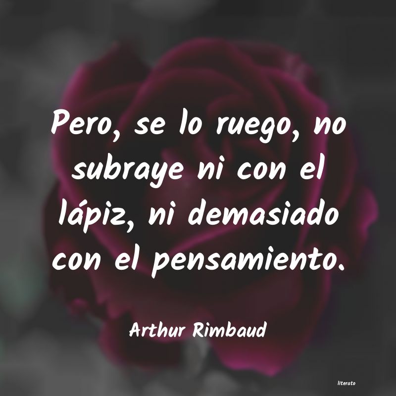 frases de Arthur Rimbaud