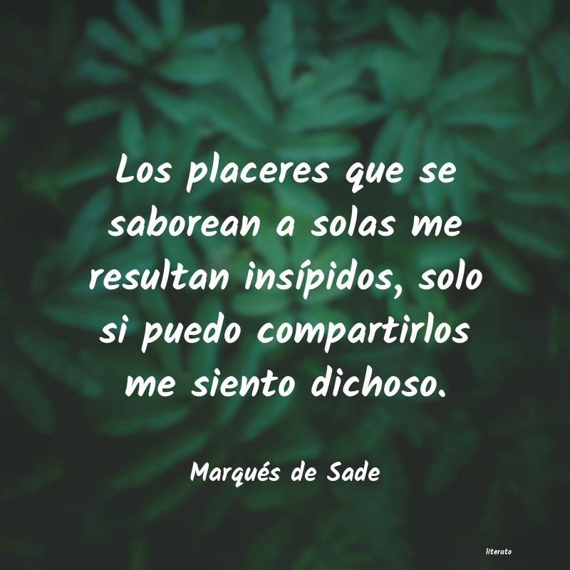 frases de Marqués de Sade