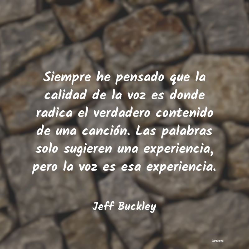 Frases de Jeff Buckley