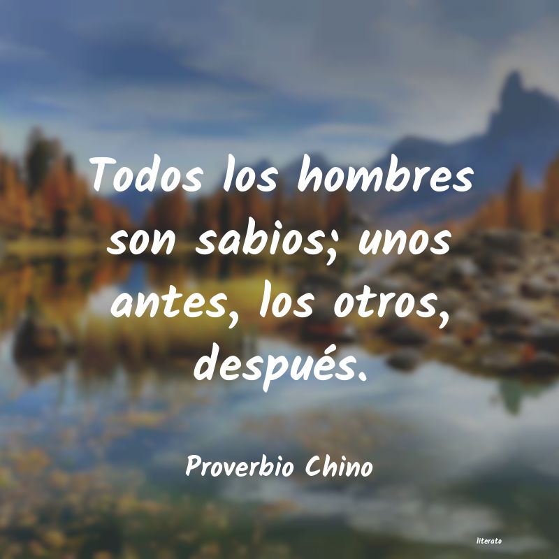 Frases de Proverbio Chino