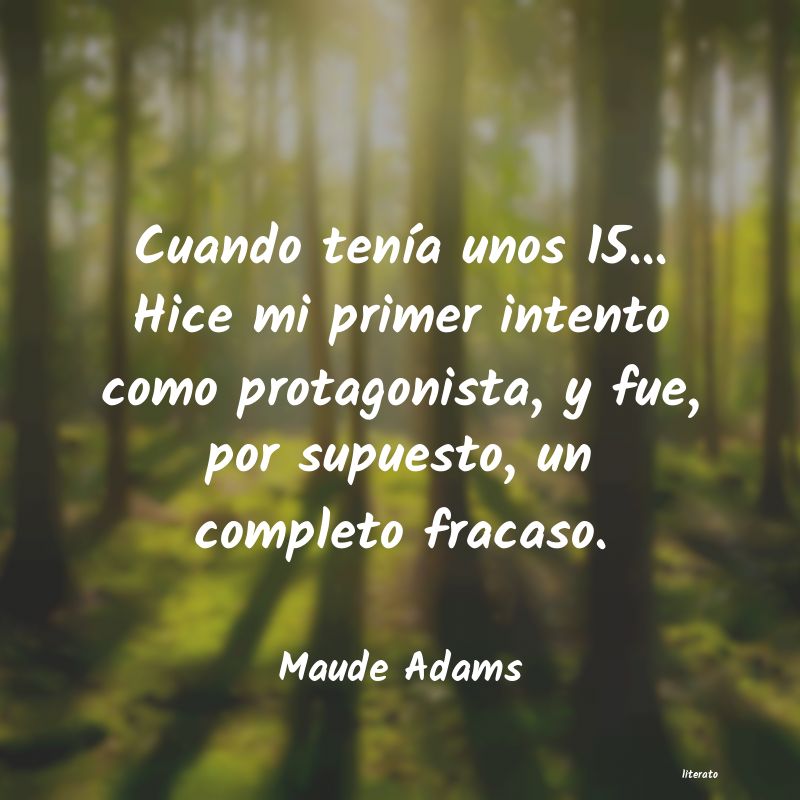 frases de Maude Adams