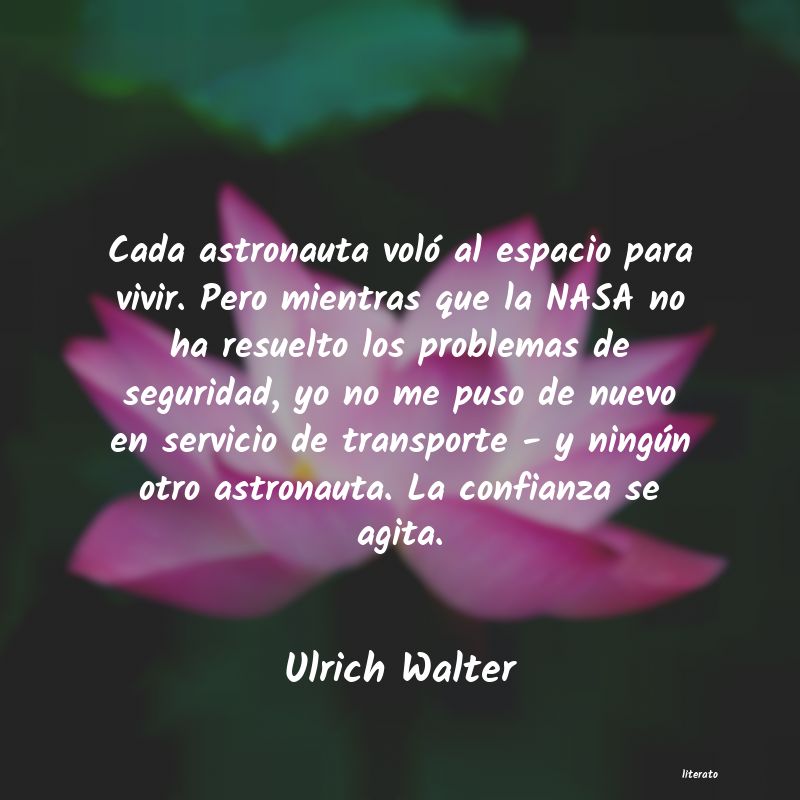 Frases de Ulrich Walter