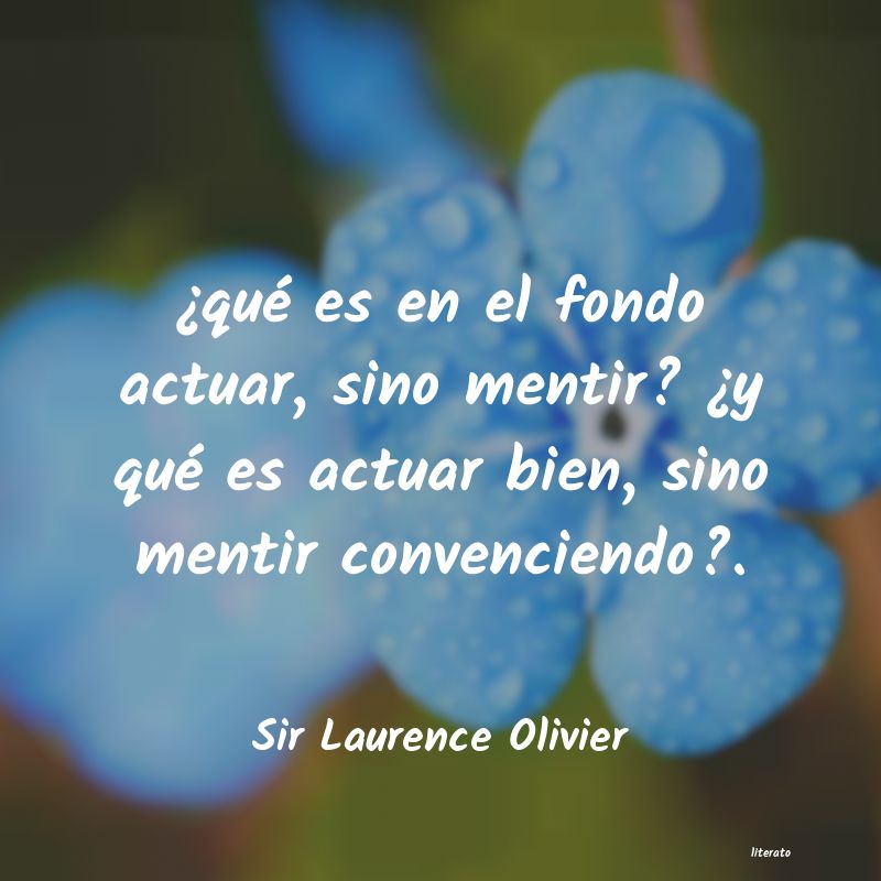 Frases de Sir Laurence Olivier