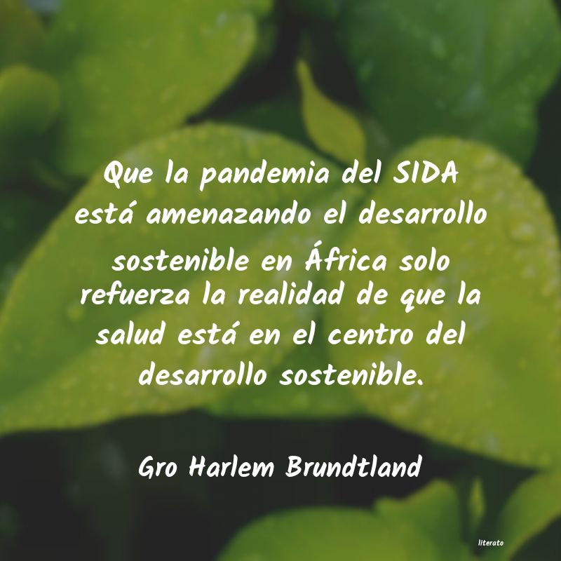 Frases de Gro Harlem Brundtland