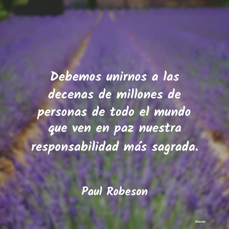 Frases de Paul Robeson