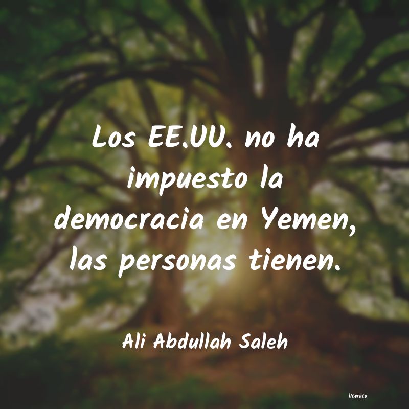 frases de Ali Abdullah Saleh