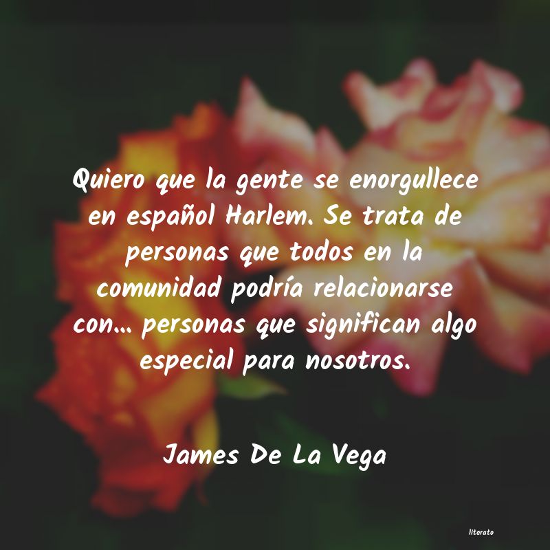Frases de James De La Vega