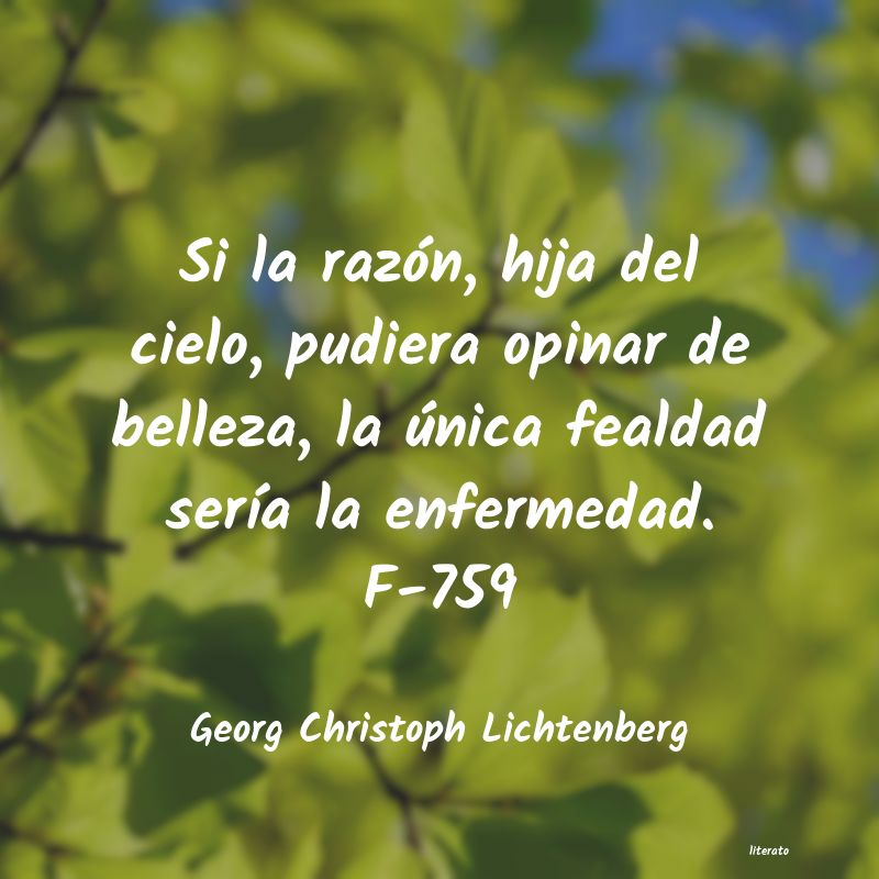 frases de Georg Christoph Lichtenberg