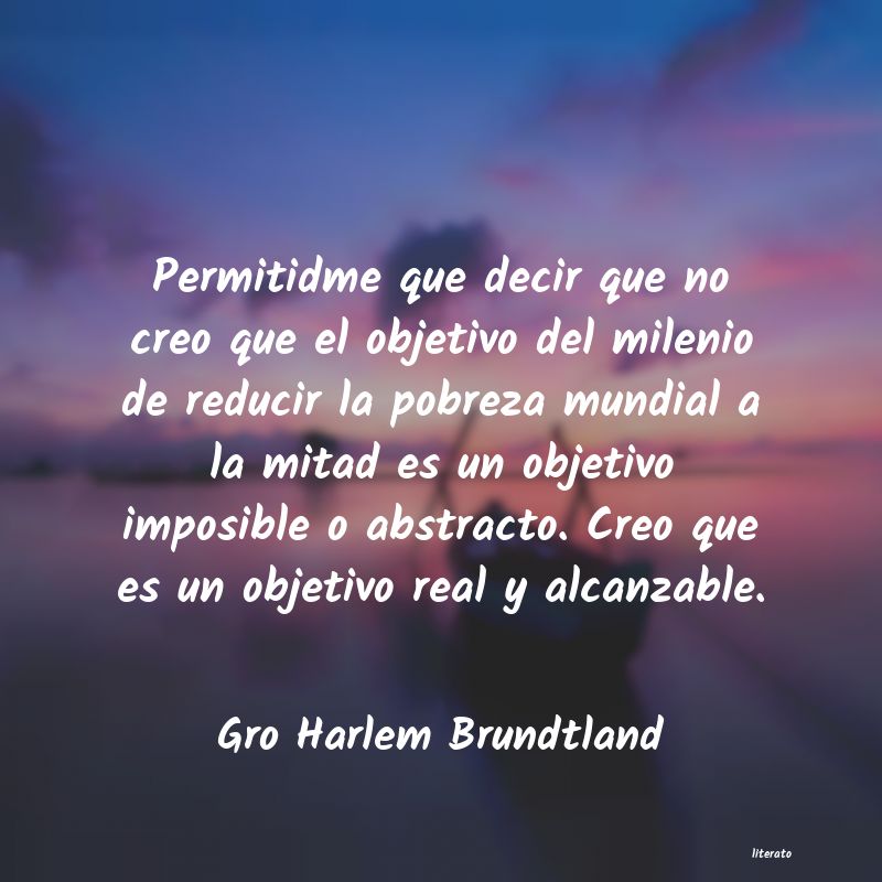 Frases de Gro Harlem Brundtland