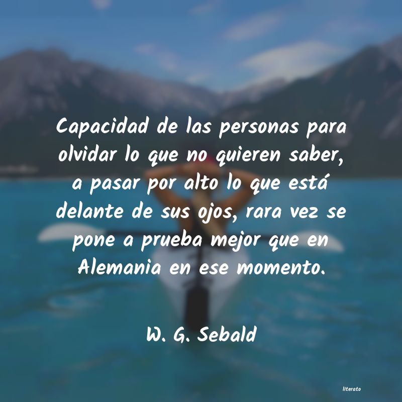 Frases de W. G. Sebald