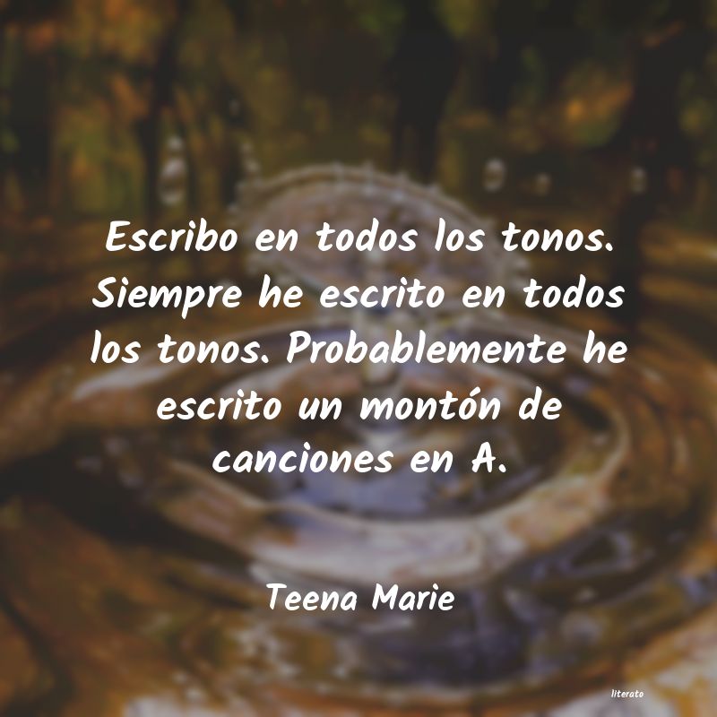 frases de Teena Marie