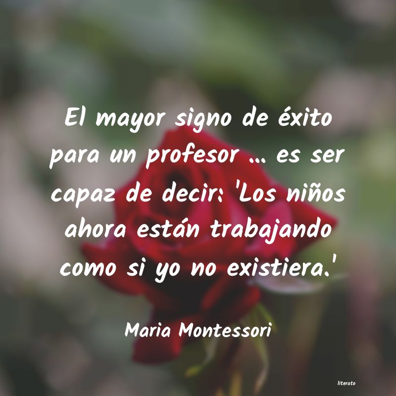 Frases de Maria Montessori